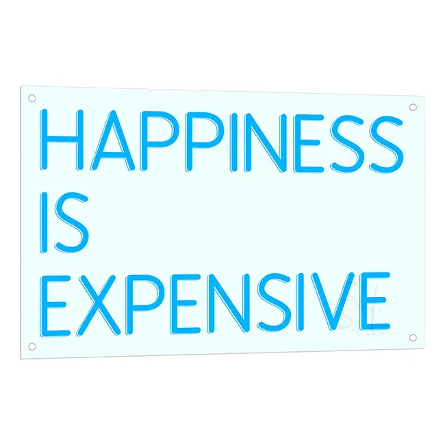 Happiness Is Expensive Neon Sign