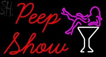Custom Peep Show With Girl LED Neon Sign 2