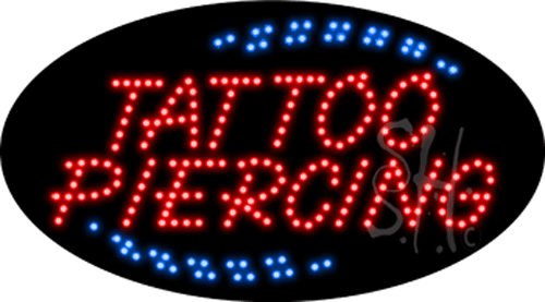 Tattoo Piercing Animated LED Sign