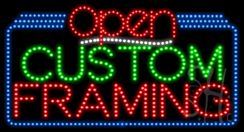 Custom Framing Open Animated LED Sign
