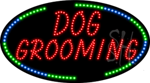 Dog Grooming Animated LED Sign