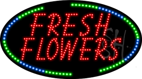 Fresh Flowers Animated LED Sign