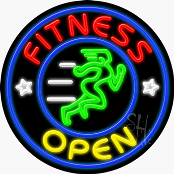 Fitness Open Neon Sign