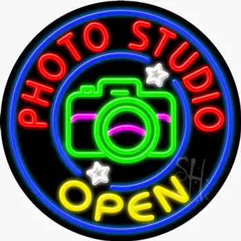 Photo Studio Open Neon Sign