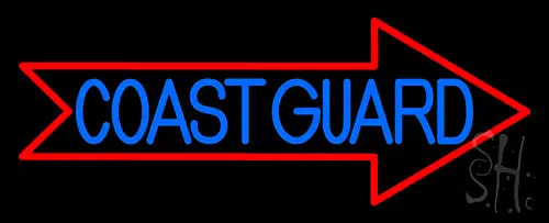 Red Coast Guard LED Neon Sign
