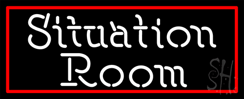 Red Border Situation Room LED Neon Sign