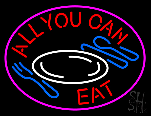 All You Can Eat Diet Catering LED Neon Sign
