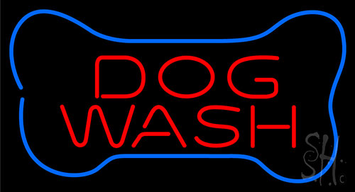 Dog Wash With Bone LED Neon Sign
