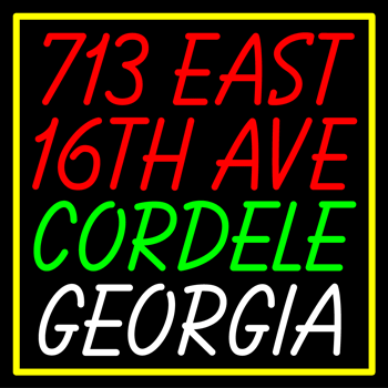 Custom 713 East 16th Ave Cordele Georgia LED Neon Sign 1