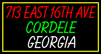 Custom 713 East 16th Ave Cordele Georgia LED Neon Sign 2