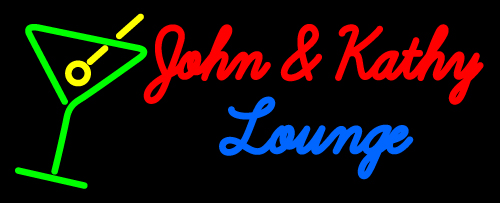 Custom John And Kathy Martini Glass Logo LED Neon Sign 3