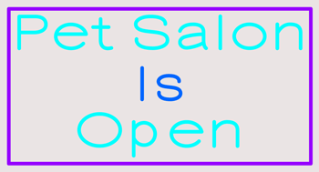 Custom Pet Salon Is Open LED Neon Sign 3