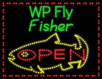 Custom Wp Flyer Fisher Fish With Moving Tail Open Animated Led Sign 1