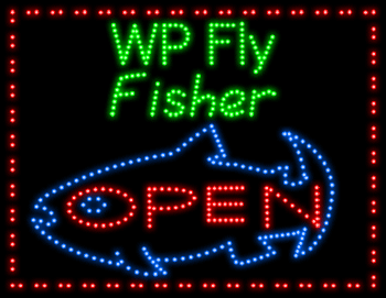 Custom Wp Flyer Fisher Fish With Moving Tail Open Animated Led Sign 2