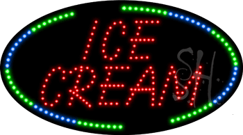Ice Cream Animated LED Sign