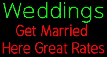 Custom Weddings Get Married Here Great Rates LED Neon Sign 1