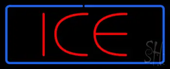Red Ice Blue Border LED Neon Sign