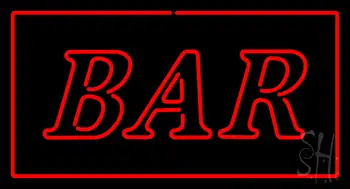 Rectangle Bar Red LED Neon Sign