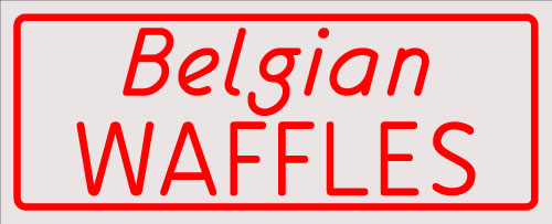Custom Red Belgian Waffles LED Neon Sign 1