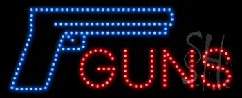 Guns Logo Animated LED Sign