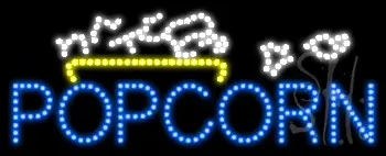 Popcorn Logo Animated LED Sign