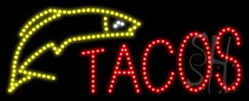 Tacos Logo Animated LED Sign