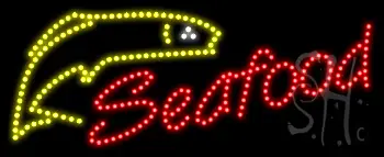 Seafood Logo Animated LED Sign