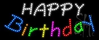 Happy Birthday Animated LED Sign