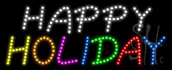 Happy Holiday Animated LED Sign