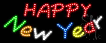 Happy New Year Animated LED Sign