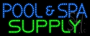 Pool and Spa Supply Animated LED Sign