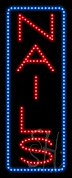 Nails (vertical) Animated LED Sign