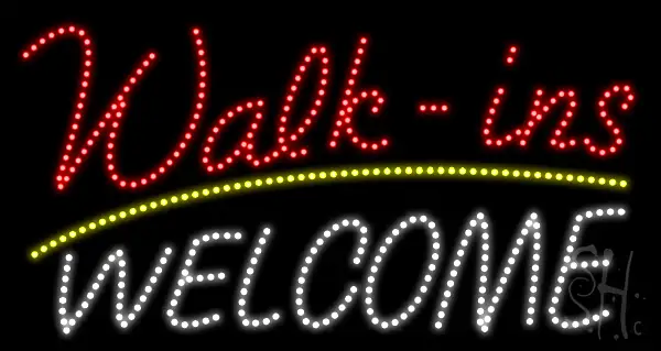 Walk-ins Welcome Animated LED Sign | Salon LED Signs - The Sign Store