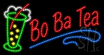Bo Ba Tea Animated LED Sign