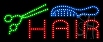 Hair (scizzor comb) Animated LED Sign