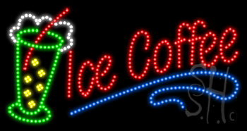 Ice Coffee Animated LED Sign
