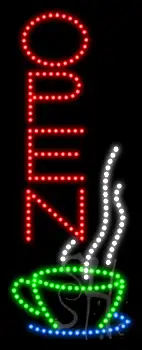 Open (cup vertical) Animated LED Sign