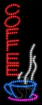 Coffee (vertical) Animated LED Sign