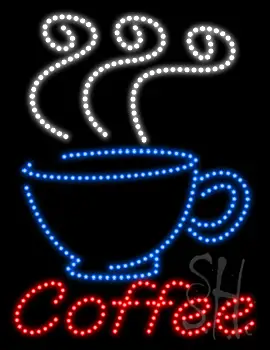 Coffee (vertical) Animated LED Sign