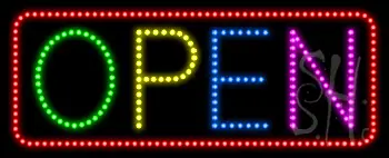 Open (Multicolor) Animated LED Sign