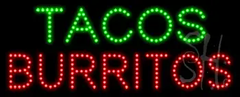 Tacos Burritos Animated LED Sign