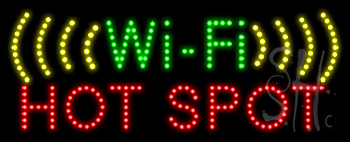 Wi-Fi Hot Spot Animated LED Sign