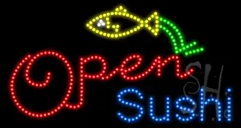 Open Sushi Animated LED Sign