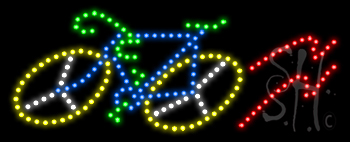 Bicycle Logo Animated LED Sign