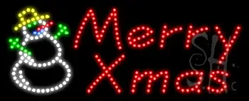 Merry Christmas Animated LED Sign