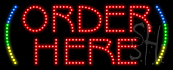 Order Here Animated LED Sign