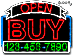 Buy/Sell/Trade Open and Closed Animated LED Sign