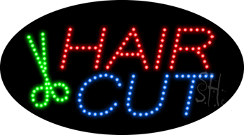 Hair Cut Animated LED Sign