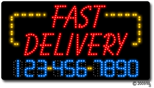 Fast Delivery Phone Number Changeable Animated LED Sign