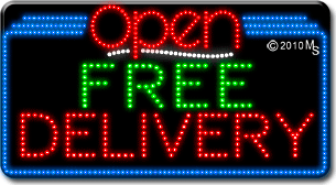 Free Delivery Open Animated LED Sign
